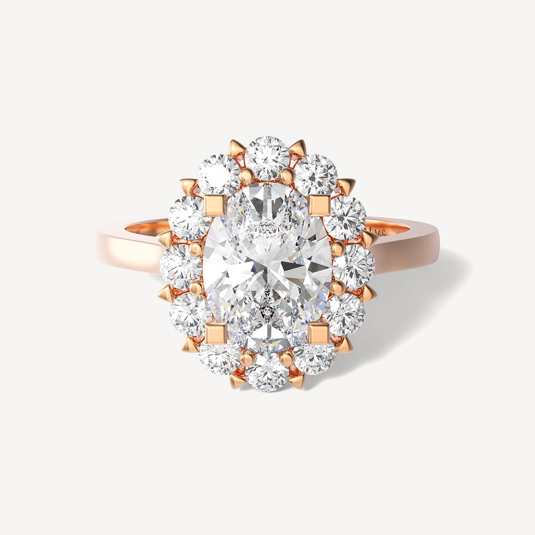 Dahliataille Ovale - 0.80 Ct